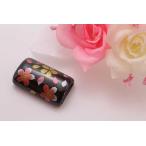 有田焼帯留黒桜吹雪筒型