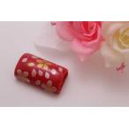 有田焼帯留赤桜吹雪筒型