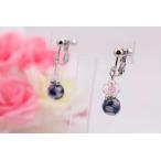 有田焼と天然石のコラボALVOピアス＆イヤリング有田焼染錦桜+ローズクォーツ