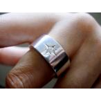 仁尾彫金『一つ星ダイヤ平打リング