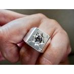 仁尾彫金『５つ星ジルコニア印台リ