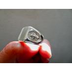 ショッピングスカル 仁尾彫金『ラッキースカル印台リング』ハンドメイド244