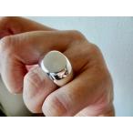 仁尾彫金『丸の印台リング』ハンド