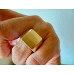 仁尾彫金『ゴールドプレート印台リ