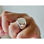 仁尾彫金『楕円の印台リング2、磨