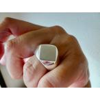 仁尾彫金『菱形印台リング』ハンド