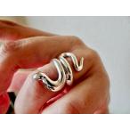 仁尾彫金『白蛇リング』ハンドメイ