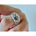 仁尾彫金『パイソン甲丸リング』ハ