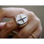 仁尾彫金『楕円の印台シルバー十字