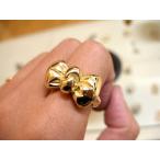 仁尾彫金『ゴールドリボンリング』