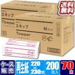 ペーパータオル タウパー スキップM 200枚 中判 (35束入×2ケース) 業務用 紙タオル