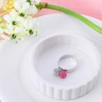 Yahoo! Yahoo!ショッピング(ヤフー ショッピング)エリズ・オリジナルデザイン　スィングクリスタルリング　（ショッキングピンク玉+クリア玉） 送料無料 ポイント消化