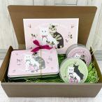 クッキー缶セット 猫 バラ柄 3種詰合せ クッキー 洋菓子 デザート おやつ 焼き菓子 アーモンドクッキー 神戸アンディ