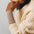 ショッピングGARNET KURODA クロダ 女性用 レザーグローブ ニットカフス付き 手袋