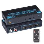 BLUPOW 4K60Hz*HDR соответствует HDMI2.0 переключатель 3 ввод 1 мощность + звук разделение ( оптический цифровой *R/L*3.5mm аудиовыход ) селектор o-ti