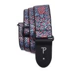 P Perri's Leathers Ltd.. - гитара ремешок - нейлон - розовый голубой цветочный принт - настройка возможность - акустический / основа 