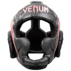 Venum Elite headgear - черный / розовый / Gold 
