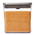 OXO ok so- емкость для хранения пластик воздухо-непроницаемый 2.6L нержавеющая сталь pop контейнер кухня место хранения ( пищевые ингредиенты приправа бакалейные продукты влажность предотвращение ) большой квадратное 