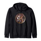 Steampunk Vintage Rusty Art Deco Clock Movement Zip Parker 