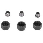 Deror 6Pcs триммер для collet молния маршрутизатор collet адаптор уголь элемент сталь 6mm 6.35mm 8mm триммер для гайка имеется комплект комплект DIY.