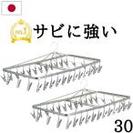 ピンチハンガー 2個セット 30ピンチ  ステンレス より軽い スチール製   室内干し 洗濯用品 丈夫 長持ち 洗濯ばさみ