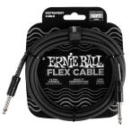 ERNIE BALL（アーニーボール） ケーブル ブラック ギターケーブル 10フィート（約3ｍ） 両端ストレート EB6434 FLEX CABLE