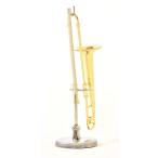 Yahoo! Yahoo!ショッピング(ヤフー ショッピング)ミニチュア楽器（フィギュア）トロンボーン カラーゴールド 金属製 1/12（8cm） サンライズサウンドハウス（飾り物で音は出ません）