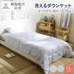 羽毛肌掛け 羽毛布団 洗濯 自宅 洗える ダウンケット ふとん シングルロング 昭和西川公式 ダウン ダック 50% サイズ 150×210ｃｍ 重量 0.25kg SL AZ8310