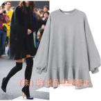  кромка оборка футболка тренировочный длинный рукав t рубашка женский pe слива tops тянуть over объем рукав акционерное общество . туника оборка длинный рукав белый порез . изменение 