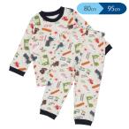 裏起毛長袖パジャマ（恐竜）【80cm・90cm・95cm】