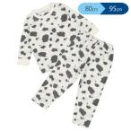 フリース長袖パジャマ（ウシ柄）【80cm・90cm・95cm】