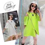 tシャツ キッズ 半袖 夏服 韓国子供服 女の子 トップス ロング丈 Tシャツ ワンピース カットソー 子供服 ベビー服 カジュアル 可愛い おしゃれ お出かけ 新品