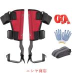 木登り靴 木登り器 木登り道具 木登りスパイクセット 木登スパイク ステンレス鋼製 固定ストラップ付き 落下防止 使用簡単 強い耐荷重力 使用簡単 登山木の靴 木