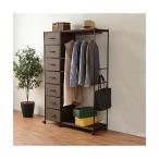 ショッピングハンガー 収納 力たっぷりの引き出し付き ハンガーラック 7杯 幅105cm ニッセン nissen