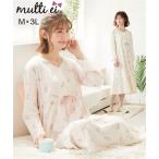 ルームウェア マタニティ ママ 産前 産後 授乳服 mutti ei ネコ柄 ワンピース M/L ニッセン nissen
