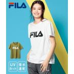 FILA スポーツウェア トップス 大きいサイズ レディース ロゴ プリント Tシャツ 吸水速乾 UVカット L/LL/3L/4L/5L ニッセン nissen