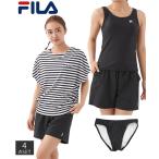 FILA 水着 レディース コクーン Tシャツ ＆ ボード ショーツ 付 タンキニ 4点セット 11L/13L/7S/9M ニッセン nissen