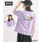 Tシャツ カットソー レディース BT21 ゆるシルエット プリント 有 夏 | S〜M | ニッセン nissen