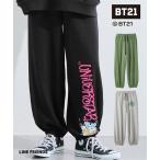 ショッピングbt21 ストレートパンツ レディース BT21 ルーズシルエット スウェット パンツ 秋 美脚 ボトムス ズボン | 8L/10L | ニッセン nissen