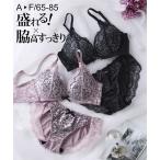 ブラショーツセット ブラジャー ショーツ セット レディース 脇高ラグジュアリーローズ 大きいサイズ ブラシ