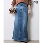 ロングスカート レディース ソフト デニム マキシ スカート シックスタイル マキシスカート 長め ロンスカ | M〜5L | ニッセン nissen