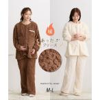 マタニティ パジャマ ルームウェア ママ ウェア 授乳服 ケーブル柄フリース 産前 産後 冬 出産準備 | M/L | ニッセン nissen