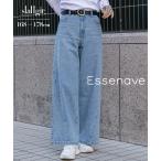 широкий брюки высокий размер женский высота рост хлопок 100% боковой V линия Denim широкий брюки Essenave весна лето осень-зима nisennissen