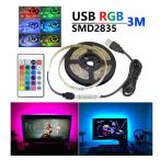 LED лента свет USB соответствует 3m SMD3528 5V LED лента RGB непрямое освещение полки внизу освещение телевизор. фон освещение для LED