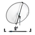 ショッピングデジタル ニッシンデジタル スーパーレフホルダー RH-100C-R II カーボン製レフ板ホルダー 取り外し可能なクリップとダボ受け