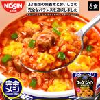 完全メシ ユッケジャン 6食 カップライス スパイス PFCバランス 即席ランチ 夜食 非常食 インスタント 食品 日清 日清食品 公式