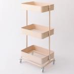 ショッピングスチール 高さ調節ができるスチールワゴン トロリ4 (ベージュ) ニトリ