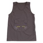 エプロン(デコネコフェイス グレー cDN04) デコホーム ニトリ