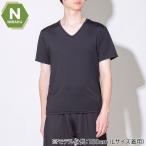 MENS 着るだけで疲労回復リカバリーウェア VネックTシャツ(NミラクDRY ブラック LL) ニトリ