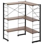 幅83cm ワイヤーシェルフ NP L型 ミドルタイプ (ミドルブラウン) ニトリ 限定価格：1/5迄